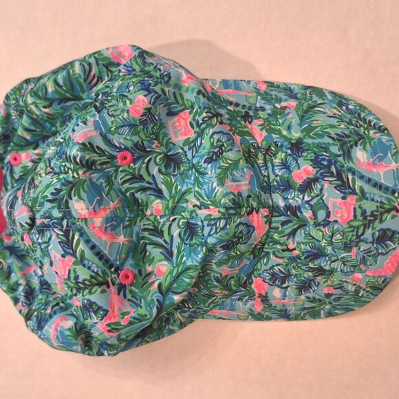 Lilly Pulitzer Run Around Hat in Blue Horizon Par Fection - Picture 2 of 4